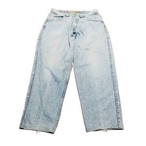 Levi's Silvertab Jeans Men Size 34x32 Loose Tapered 1990 Denim HEMMED (33x29.5)